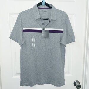 New Denver Hayes polo Mens Grey shirt size small